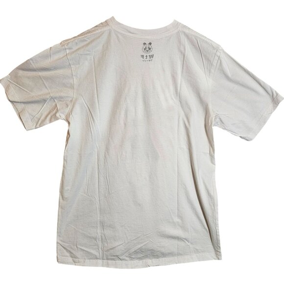 WTF Women’s Graphic Tee White S Anime Print Y2K Grunge Artcore Oversized - Picture 6 of 10